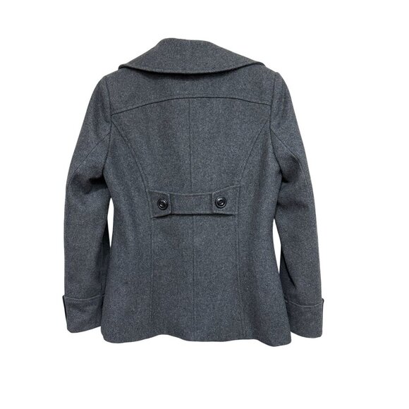 New York & Co. Women's Wool-Blend Double-Breasted Coat Sz 4 Gray Classic Style - Picture 4 of 11